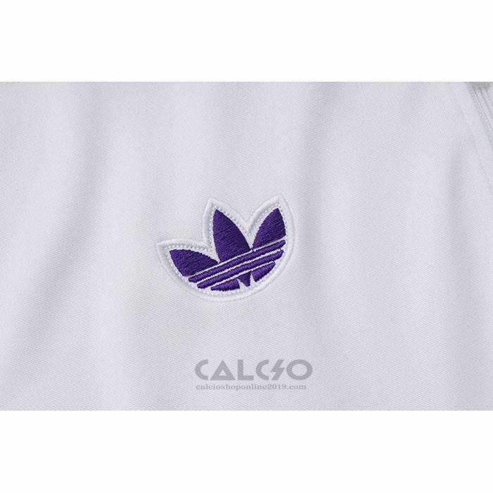 Tuta da Track di Felpa Real Madrid Bambino 2025-2026 Bianco Purpura